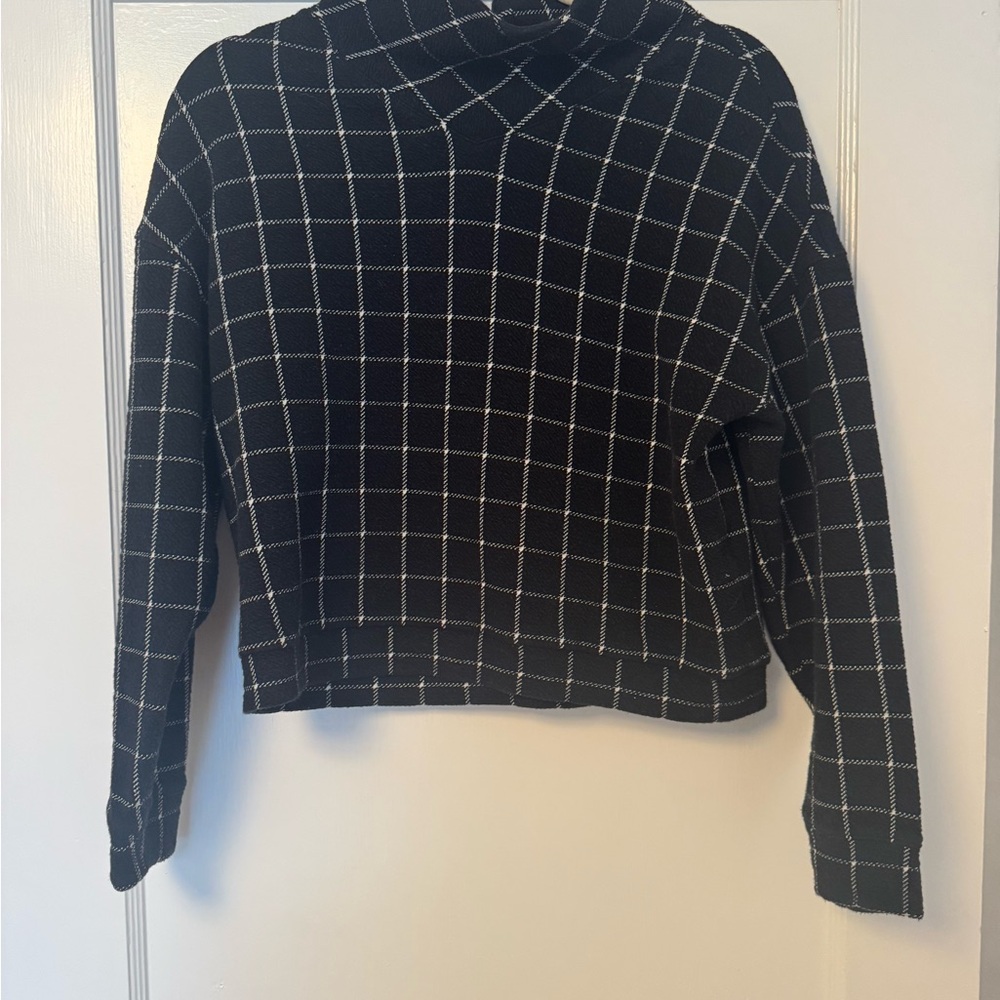 Madewell Black and White Women's Cowl Neck Sweater - Small - Picture 3 of 7